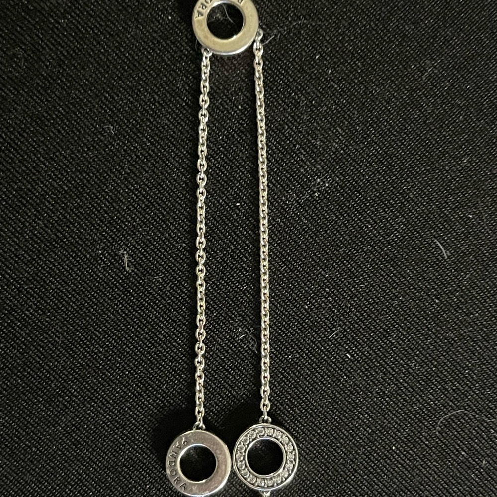 Pandora Silver Double Circle Necklace